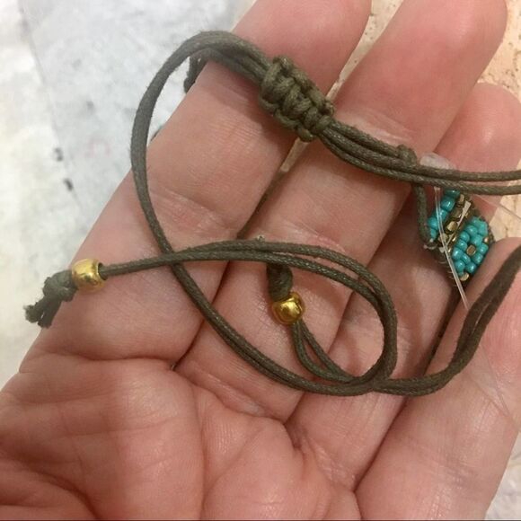 Amrita Singh turquoise beaded sliding choker - Picture 4 of 5